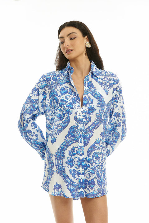 Five p.m. | Paros Cotton Shirt blue