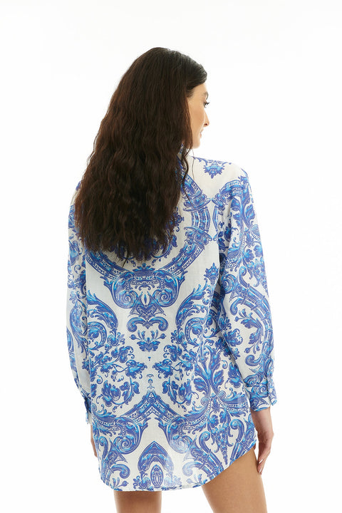 Five p.m. | Paros Cotton Shirt blue