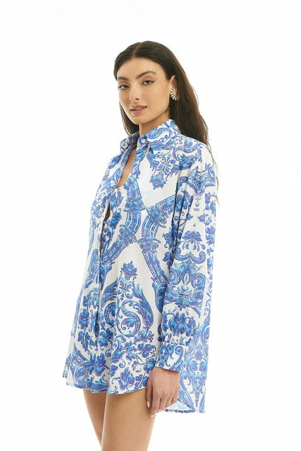 Five p.m. | Paros Cotton Shirt blue
