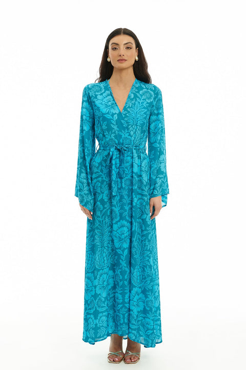 Five p.m. | Lugano Corfu Kimono vibrant blue