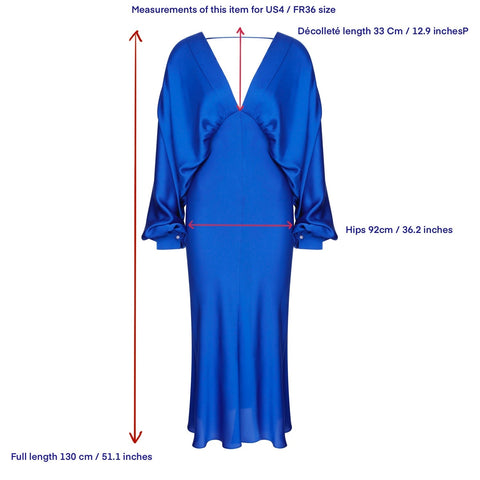 Nazli Ceren | Sukienka midi Mila niebieska