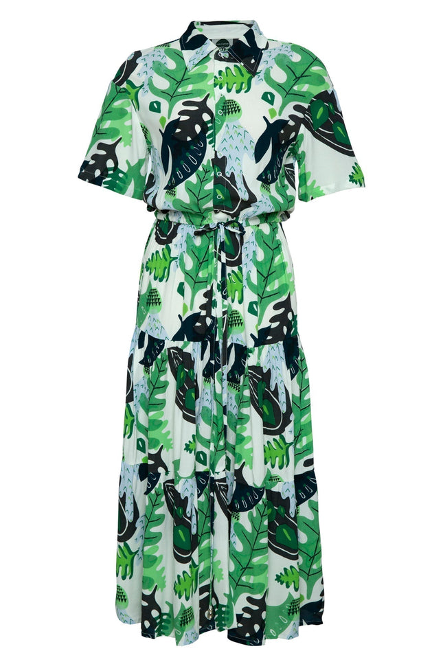 State Of Georgia I THE WALK IN THE PARK DRESS -  Cactus Green