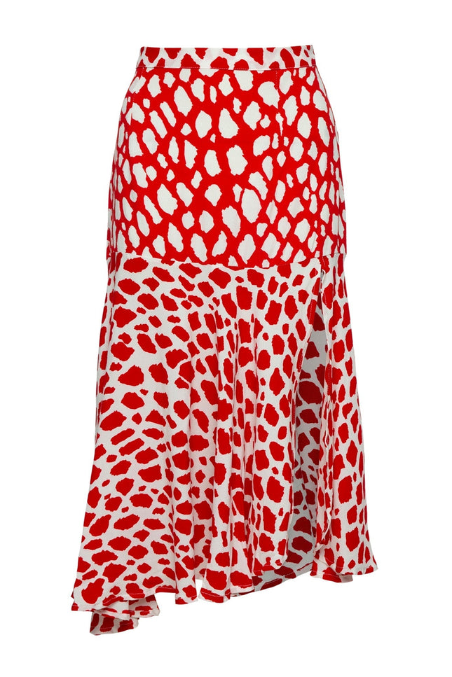 State Of Georgia I THE PARIS SKIRT - Giraffe red/white