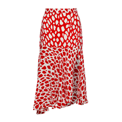 State Of Georgia I THE PARIS SKIRT - Giraffe red/white