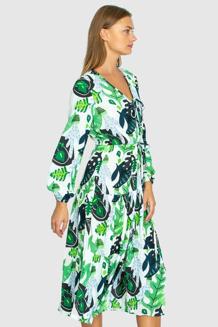 State Of Georgia I THE PARACHUTE DRESS IN CACTUS GREEN