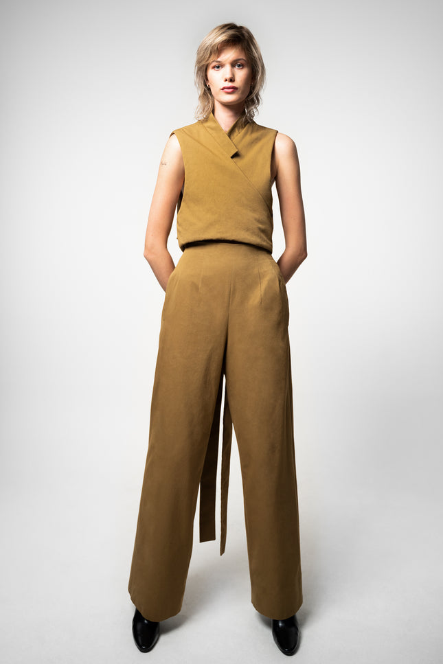 PBG studio | Wide Leg Cotton Trousers