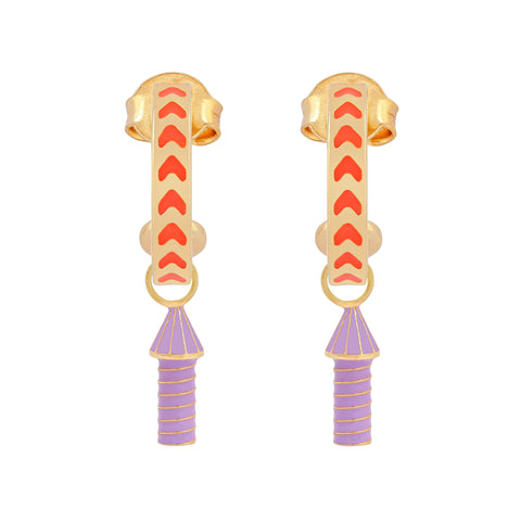 Kolczyki Après Youth I Rocket Enamel Orange