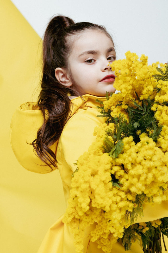 Hooded Yellow Raincoat for girls