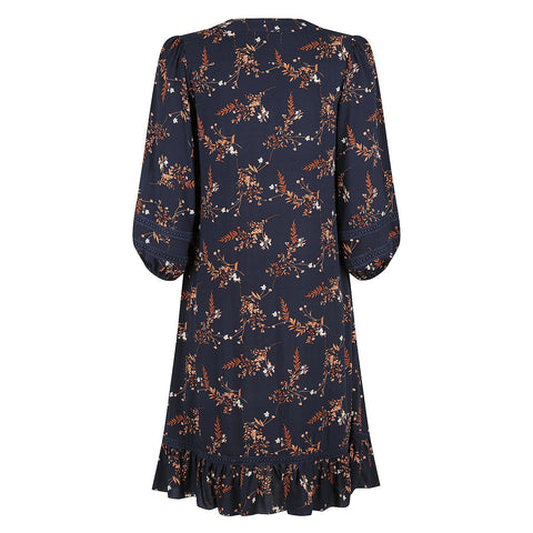 Violet Fish I Sunny Hollow Dress - Autumn Floral