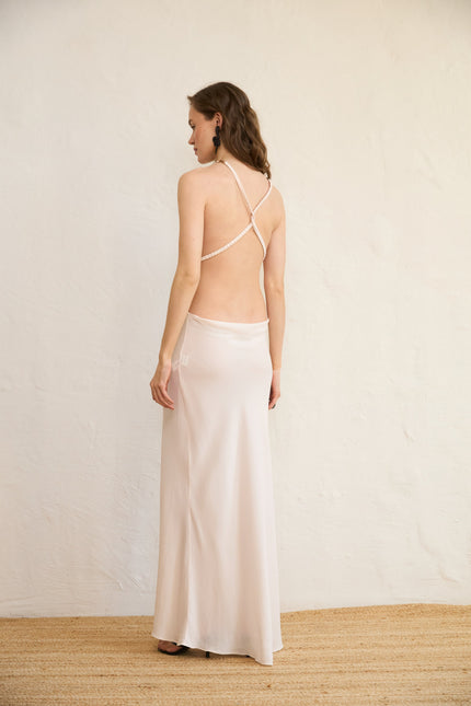 Viscose Maxi Dress open back