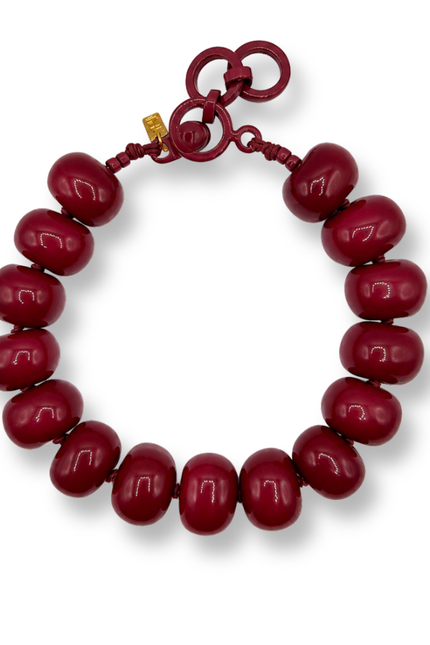 Vivienne Burgundy Resin Necklace