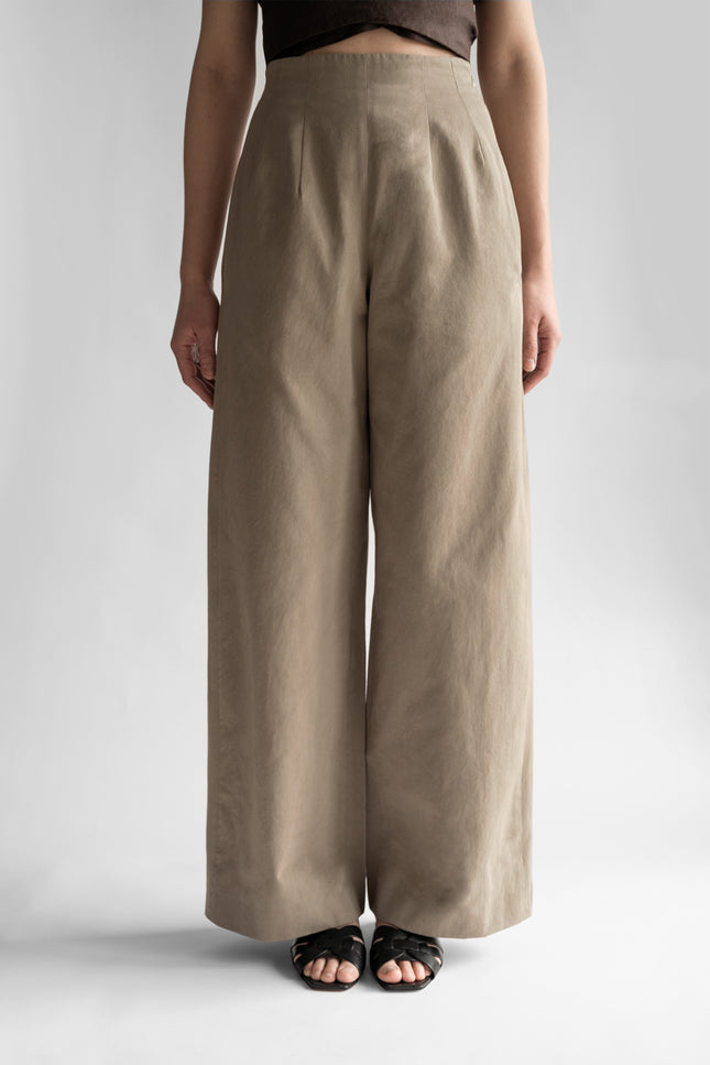PBG studio | Wide Leg Cotton Trousers