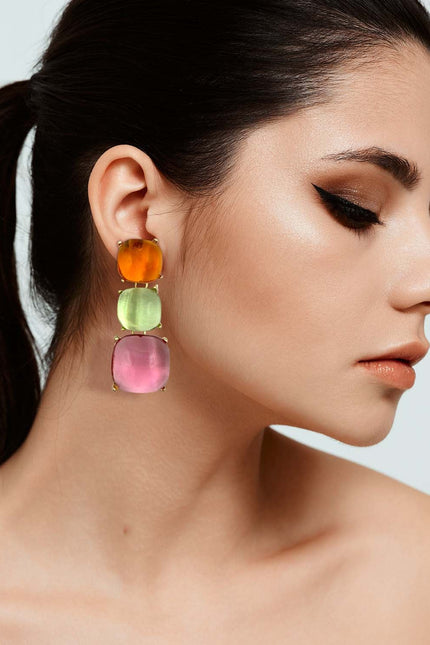 Michael Nash Jewelry | Eva Multi Color Lightweight Resin Pierced Earring
