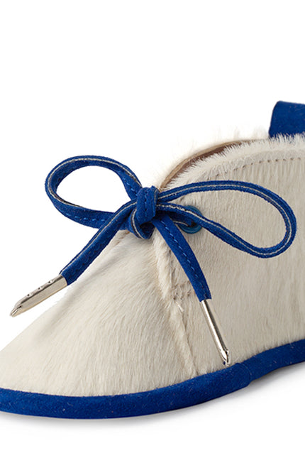 Wonder Kiddo Pantofi din Piele White-Blue Pentru Copii