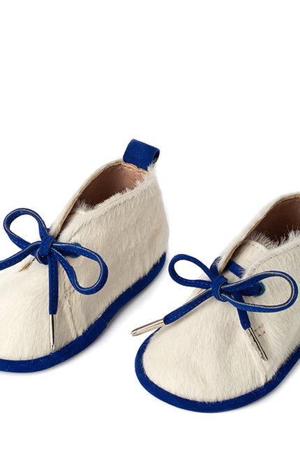 Wonder Kiddo Pantofi din Piele White-Blue Pentru Copii