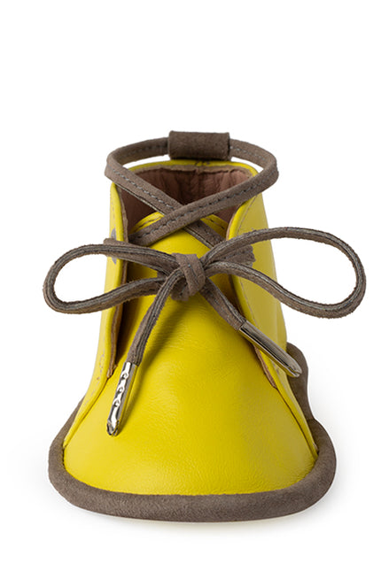 Wonder Kiddo Pantofi din Piele Yellow-Gray Pentru Copii