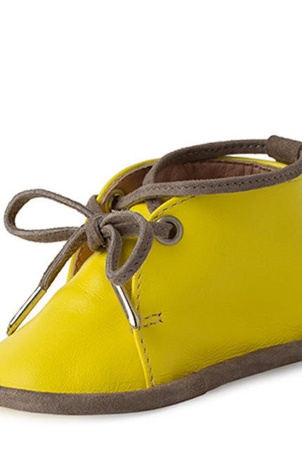 Wonder Kiddo Pantofi din Piele Yellow-Gray Pentru Copii
