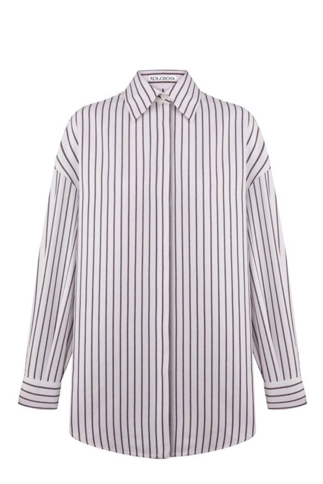 Kolosova | SHIRT WITH STRIPED VOLUME SLEEVES