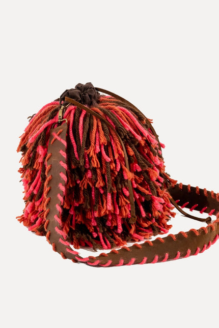 Entrudo | Torba bucket Burga z frędzlami