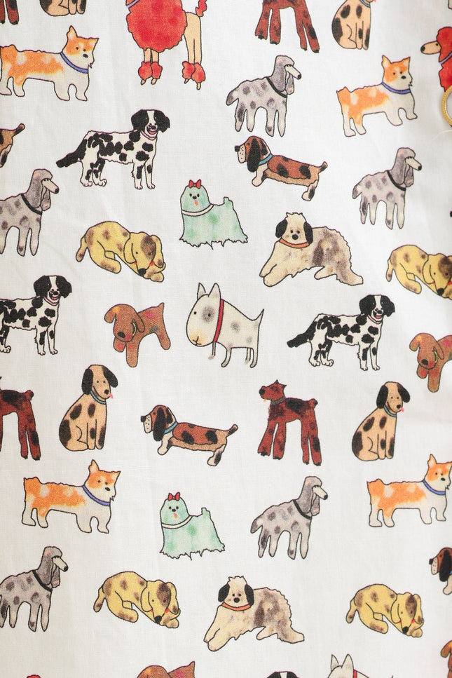 Lizea Dogs Day Midi Shirt - Multicoloured - Detail 3