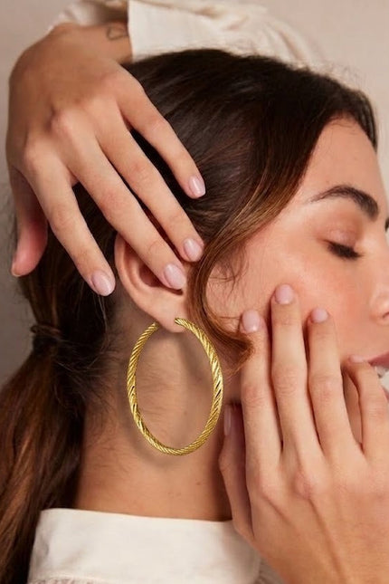 Arvino | Ripple Round 92.5 Sterling Silver Hoops