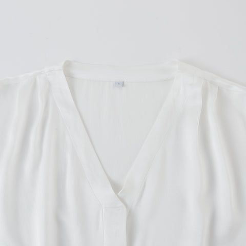 Soft Strokes Silk | Pearl White Soar Top and Shorts Pyjamas Set