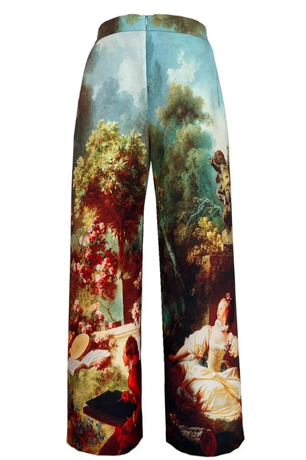 Wide Slouchy Pants - Garden Royal