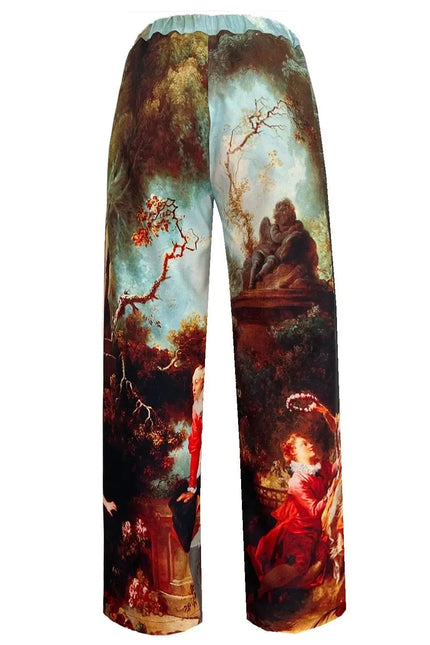 Wide Slouchy Pants - Garden Royal