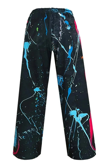 Wide Slouchy Pants - Street Art