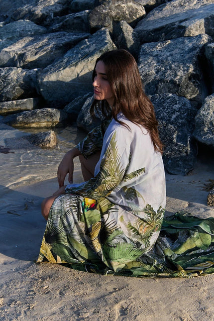 Wild Wings Bird In The Jungle Long Kimono
