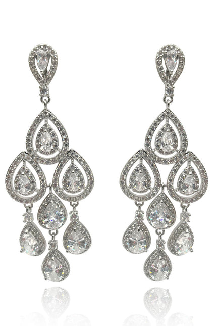 Michael Nash Jewelry | Kolczyki z klipsem Anastasia  – oprawa rodowana
