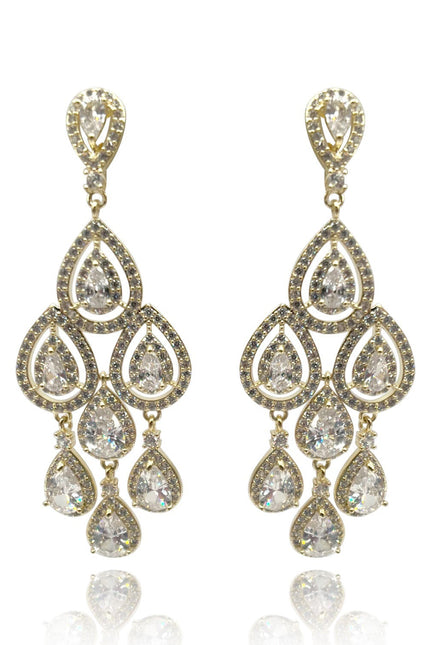 Michael Nash Jewelry | Kolczyki z klipsem Anastasia – oprawa pozłacana