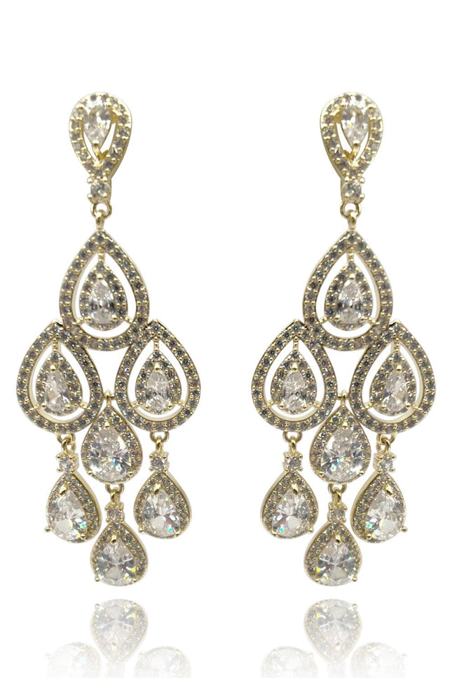 Michael Nash Jewelry | Kolczyki z klipsem Anastasia – oprawa pozłacana