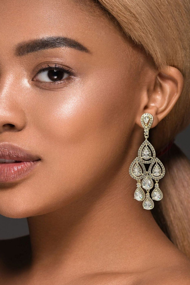 Michael Nash Jewelry | Kolczyki z klipsem Anastasia – oprawa pozłacana