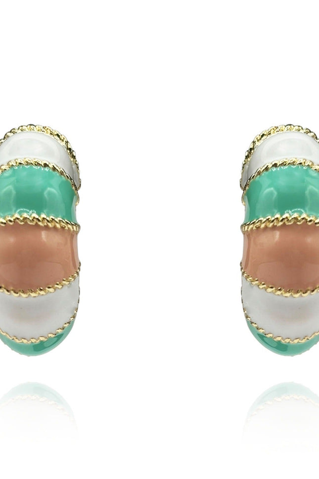 Michael Nash Jewelry | Beverly Gold-Plated Multi Color Enamel Clip On Earrings