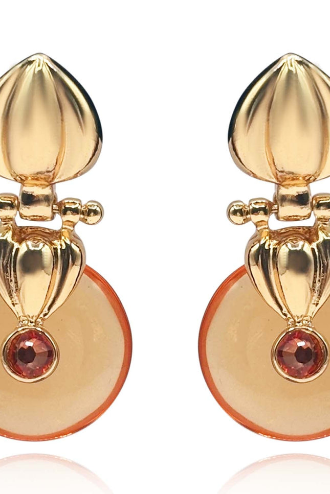 Michael Nash Jewelry | Annie Gold Drop Earring With Topaz Resin Drop Earrings
