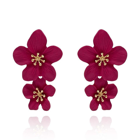 Michael Nash Jewelry | Fuschia Floral Earrings