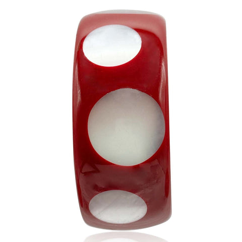 Michael Nash Jewelry | Burgundy And Mother Of Pearl Deco-Style Spotted Bracelet