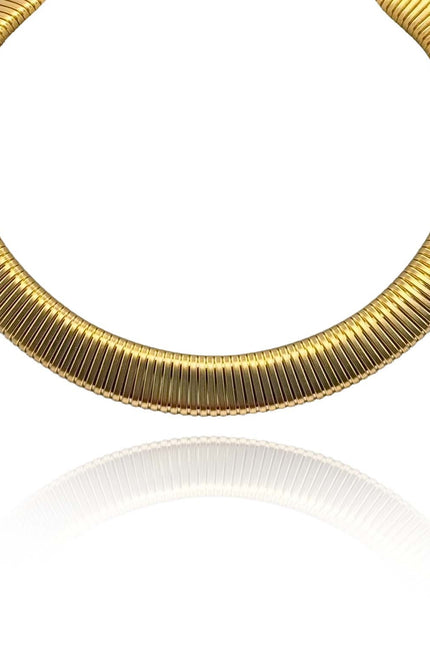Michael Nash Jewelry | Camille Gold Plated Cobra Collar Necklace