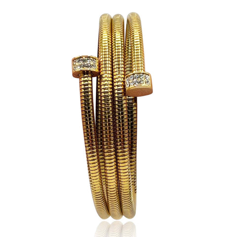 Michael Nash Jewelry | Cobra One Size Fits All Bracelet With Crystal Accents