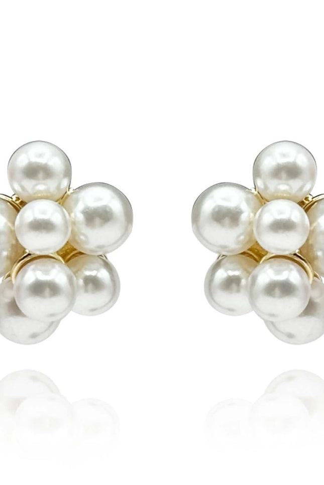 Michael Nash Jewelry | Ernesta Pearl Cluster Earrings