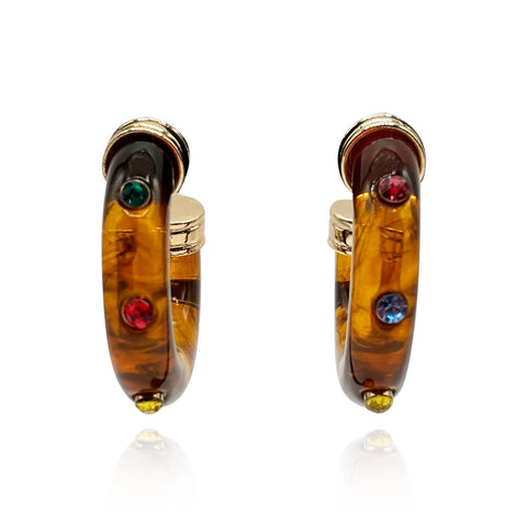 Michael Nash Jewelry | Studded Tortoise Hoop Earring