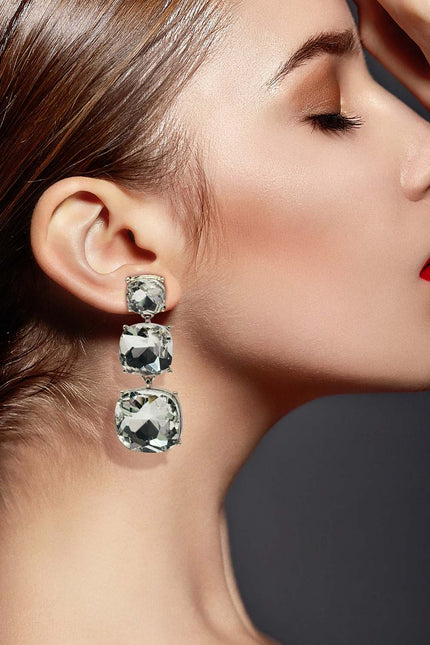 Michael Nash Jewelry | Mackenzie Triple Cushion Shape Crystal Drop