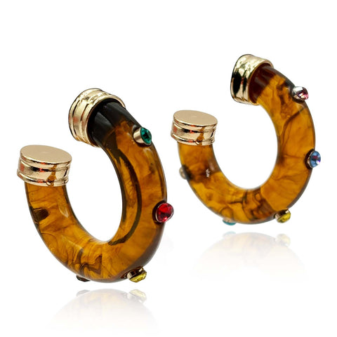 Michael Nash Jewelry | Studded Tortoise Hoop Earring