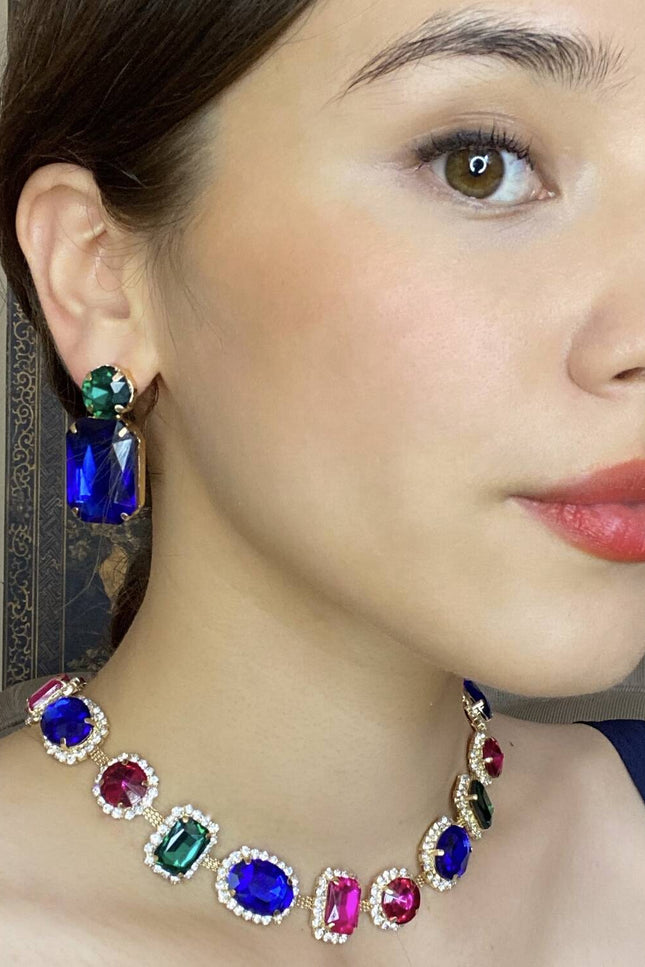 Michael Nash Jewelry | Maureen Multi Color Gemstone Necklace