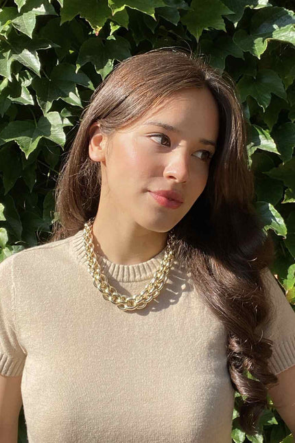 Michael Nash Jewelry | Esme Gold Plated Brass Multi Link Necklace