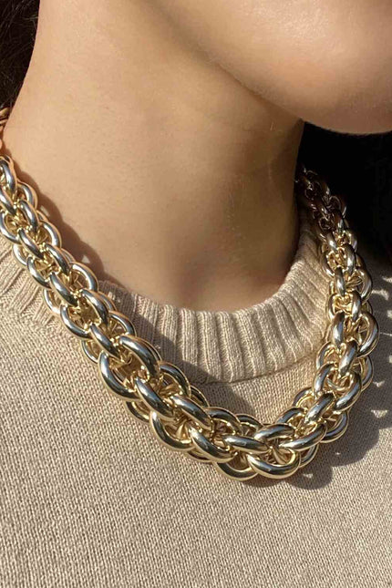 Michael Nash Jewelry | Esme Gold Plated Brass Multi Link Necklace