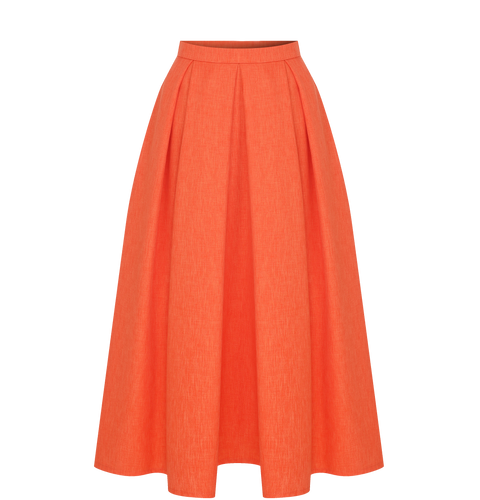 Nazli Ceren | June Midi Skirt orange
