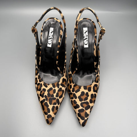 The Mad Shoes | YOKO Slingback Pony Leopard Leather