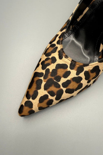 YOKO Slingback Pony Leopard Leather Single1